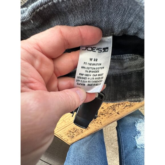 Joes Mens Gray The Brixton Jeans 32 straight leg‎ cotton button zipper - Picture 8 of 8